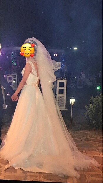 s Beden 1 defa giyilmis ozel dikim kendinden tarlatanli gelinlik