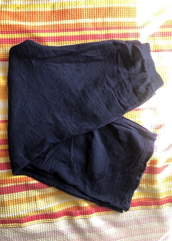 Diğer lacivert oversize muslin pantolon