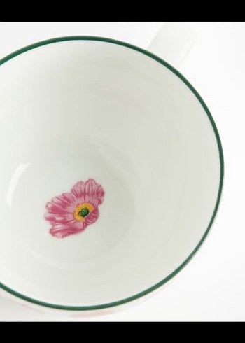 H&M Home Çiçek Desenli Beyaz Porselen Kupa