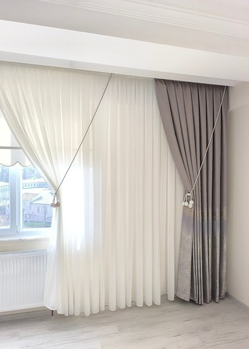 4 toplu modern perde toplama halatı. - Görsel 3