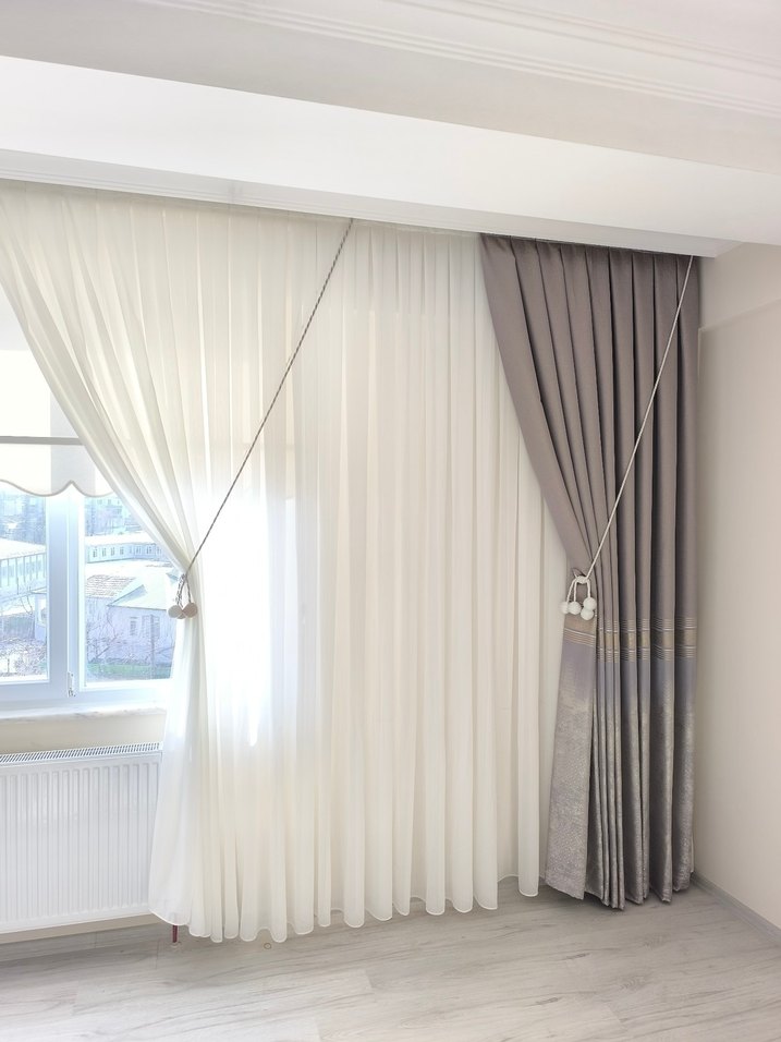 4 toplu modern perde toplama halatı. - Görsel 3