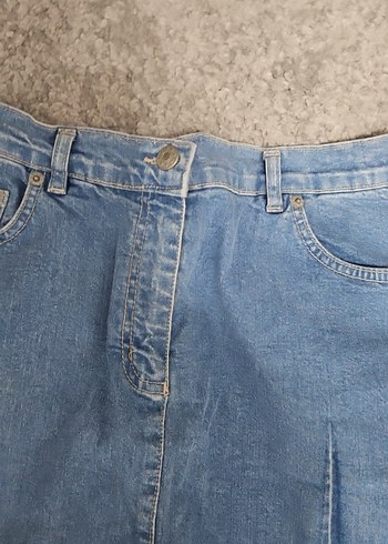Kadın Mavi Midi Denim Etek - Görsel 2