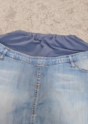 Mavi Casual Denim hamile Etek - Görsel 2