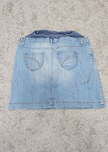 Mavi Casual Denim hamile Etek - Görsel 3