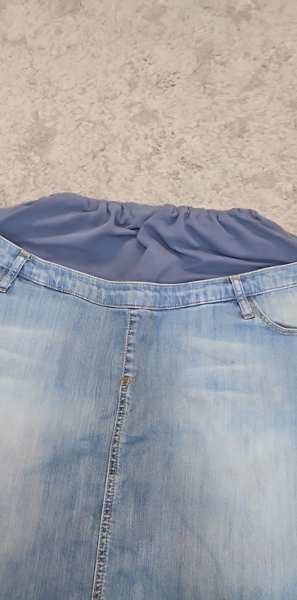 Mavi Casual Denim hamile Etek - Görsel 2