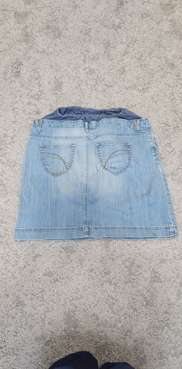 Mavi Casual Denim hamile Etek - Görsel 3