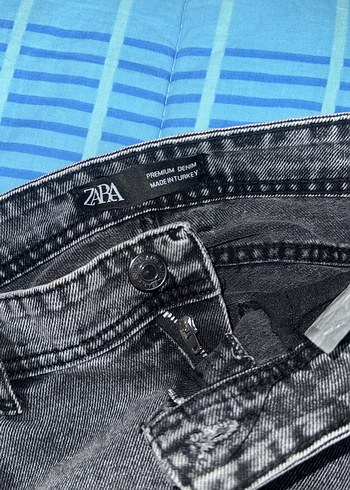 Gri Midi Boy Bol Kesim Kadın Kot Etek - Görsel 4