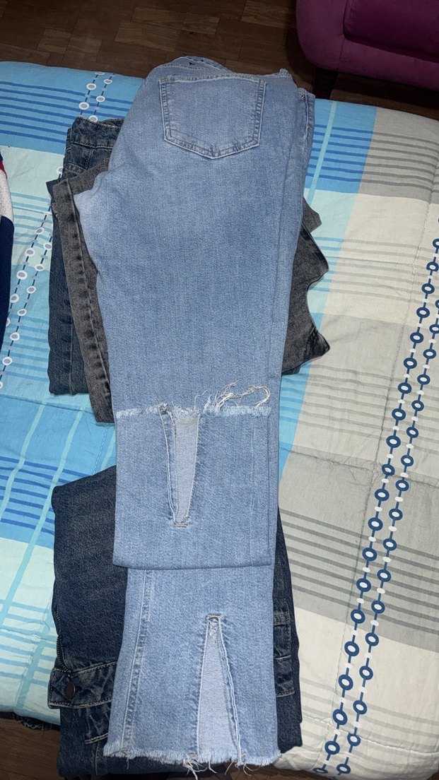 Yırtmaç Detaylı Normal Boy Kadın Kot Pantolon - Görsel 5