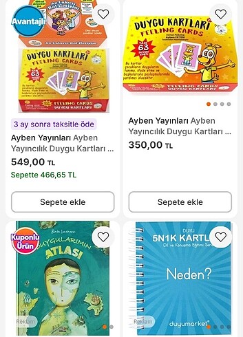 Beden Duygu kartları