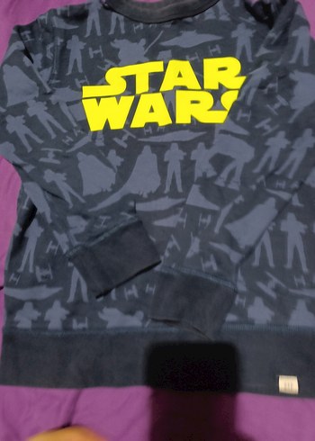 Star Wars Baskılı Gri Erkek çocuk Sweatshirt - Görsel 2