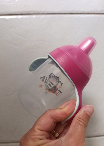 Philips Avent Penguen Baskılı Pembe Bebek suluk - Görsel 3