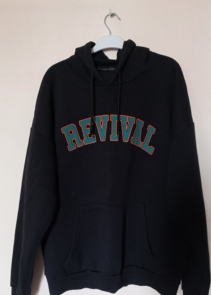 TRENDYOL MAN Siyah Unisex Kapüşonlu Büyük Beden Oversize/Geniş K - Görsel 2