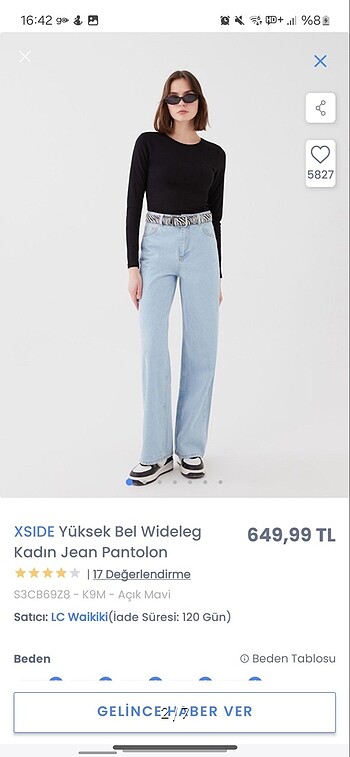 LC Waikiki Lc waikiki kadın wideleg jean