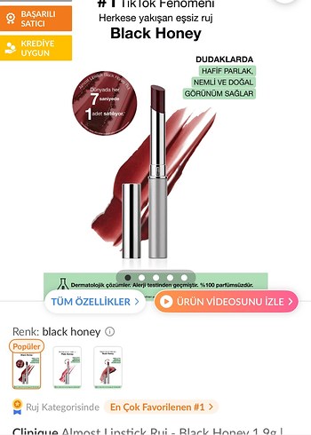 Clinique Clinique black honey ruj