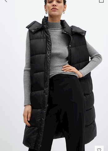 Mango kadın uzun şişme yelek - Görsel 2