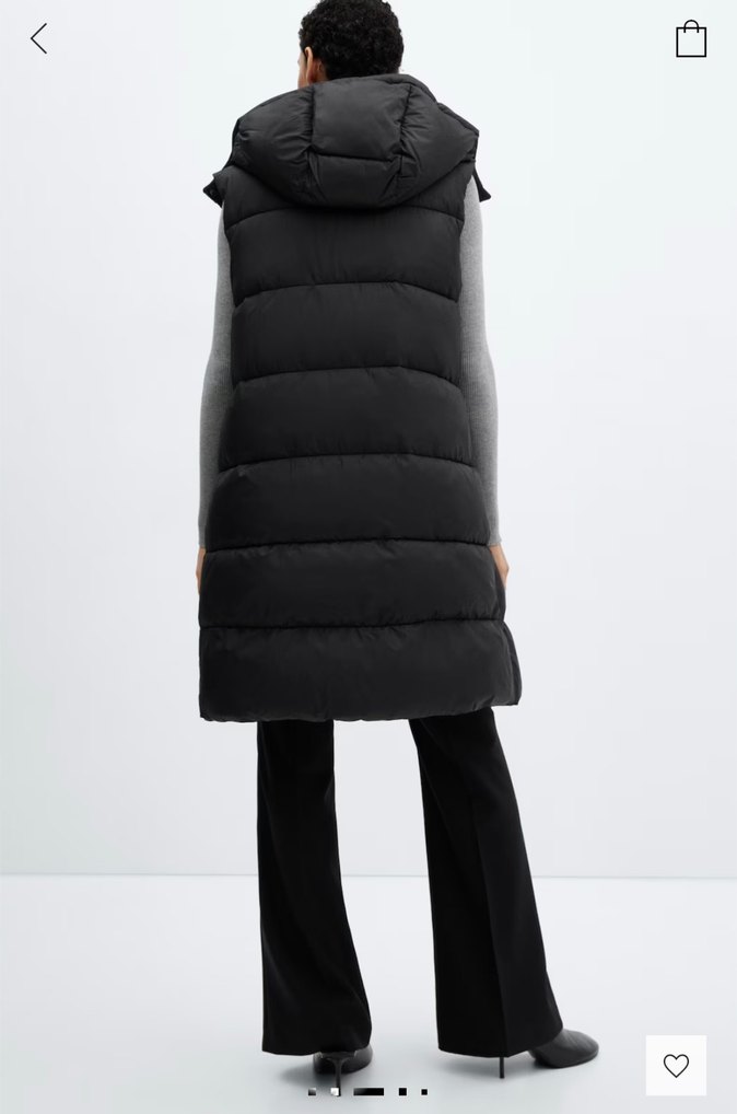 Mango kadın uzun şişme yelek - Görsel 4