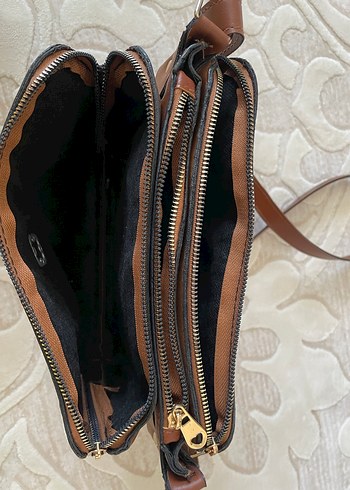 Kahverengi Deri Kadın Çanta - Görsel 3