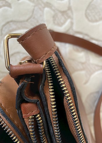 Kahverengi Deri Kadın Çanta - Görsel 5