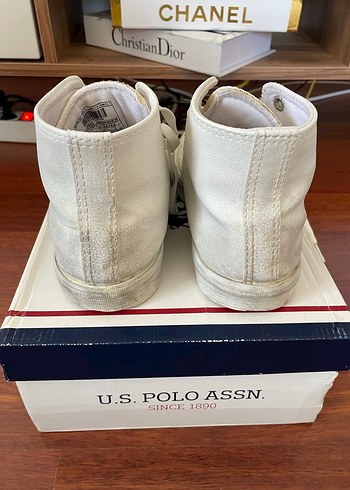 U.S. POLO ASSN kadın converse model beyaz ayakkabı - Görsel 5
