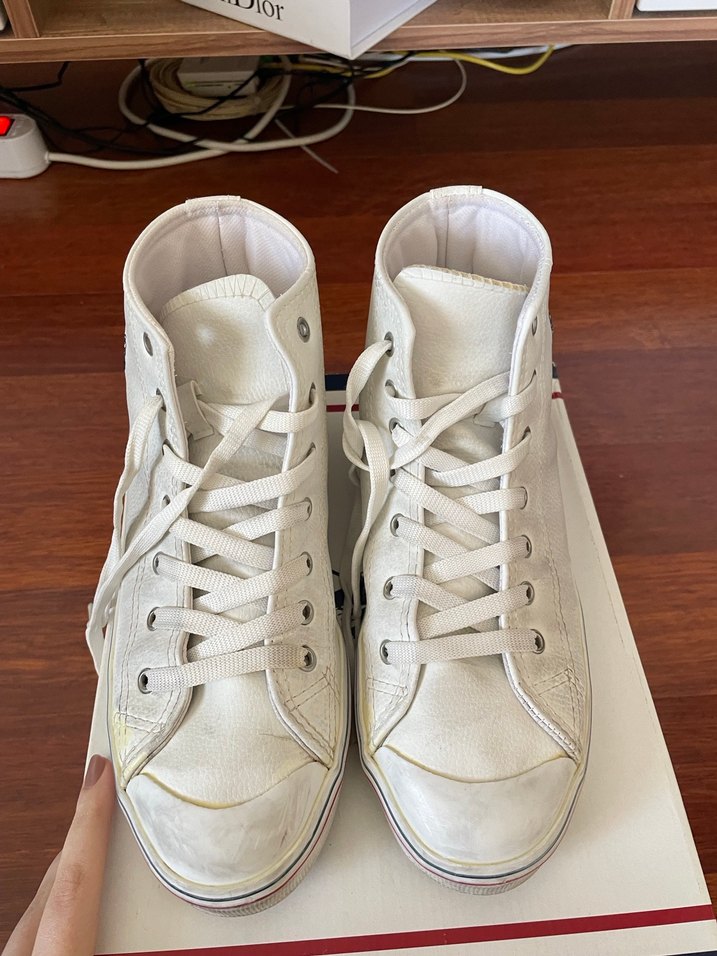 U.S. POLO ASSN kadın converse model beyaz ayakkabı - Görsel 4