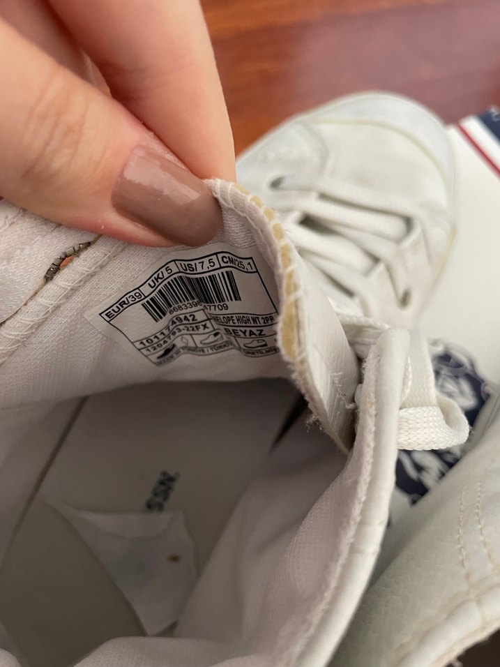 U.S. POLO ASSN kadın converse model beyaz ayakkabı - Görsel 2