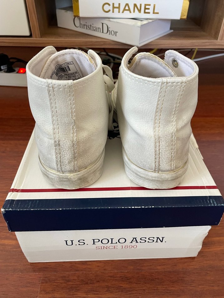 U.S. POLO ASSN kadın converse model beyaz ayakkabı - Görsel 5