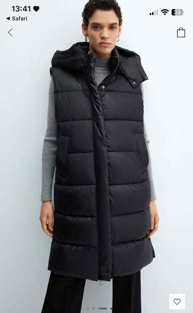 Mango kadın uzun şişme yelek - Görsel 5