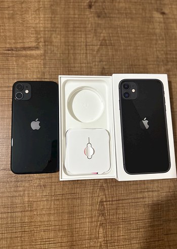 Siyah iPhone 11, Kutulu, 128 GB, Aksesuarlarla