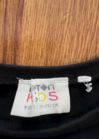 Kız Siyah Uzun Kollu Baskılı Tişört - Görsel 2