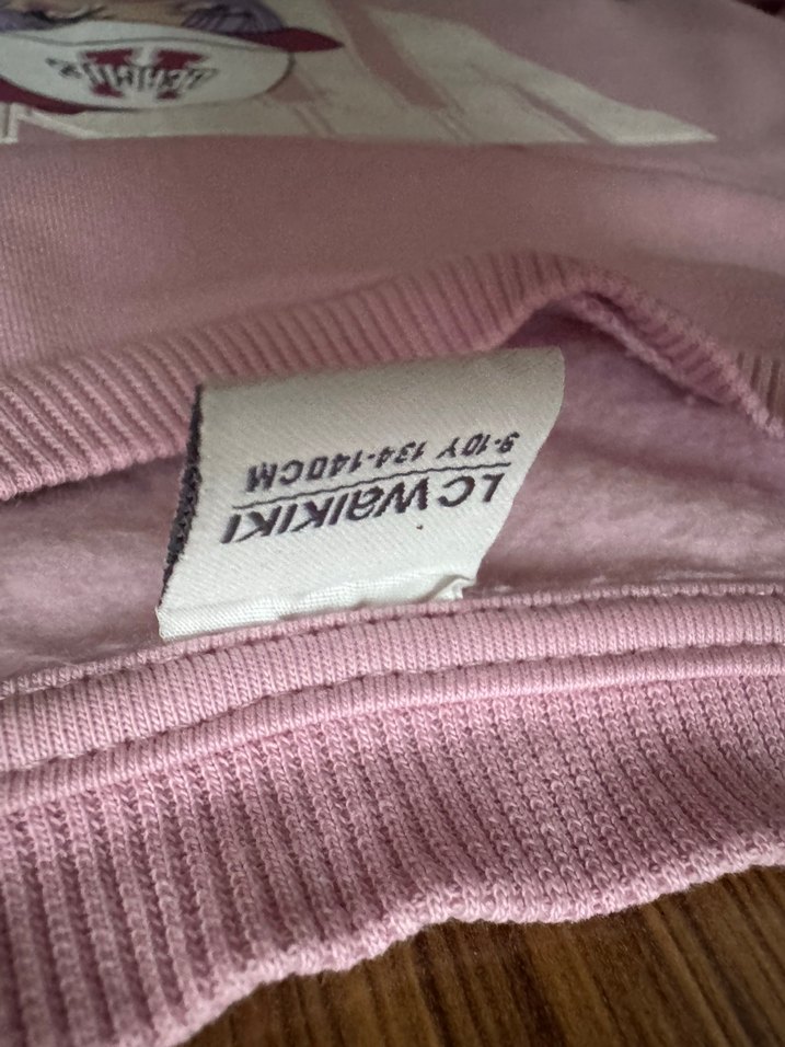 Kız Çocuk Pembe Baskılı Sweatshirt - Görsel 2