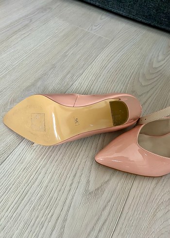 Pembe Rugan Kadın Topuklu Klasik Ayakkabı - Görsel 5