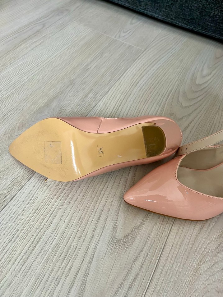 Pembe Rugan Kadın Topuklu Klasik Ayakkabı - Görsel 5