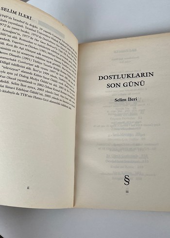 Selim İleri - Dostlukların Son Günü Kitabı - Görsel 3