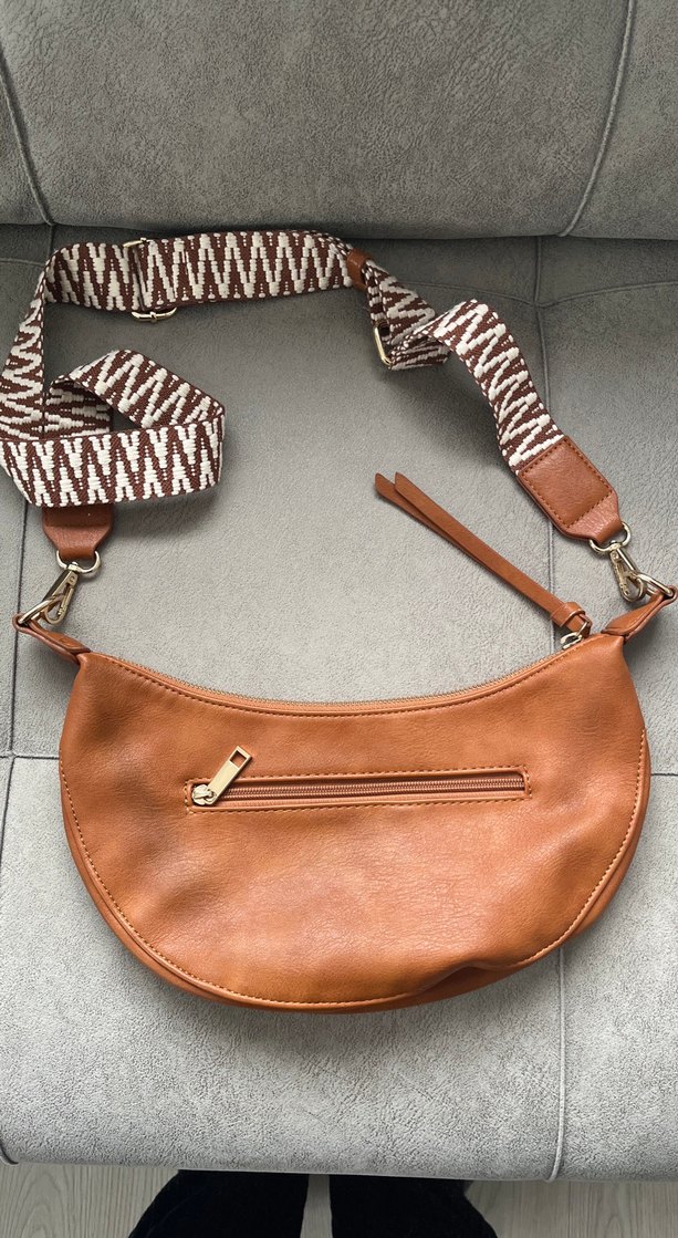 Mavi marka kahverengi omuz çantası - Görsel 2