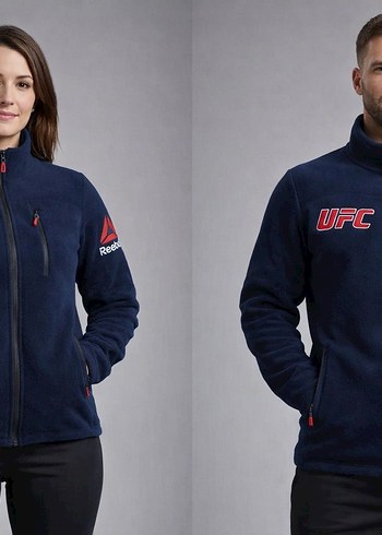 Unisex Siyah UFC Baskılı Sweatshirt - Görsel 3