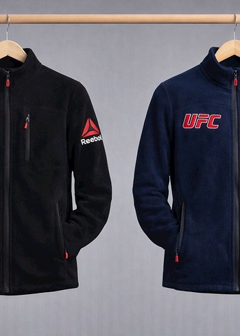 Unisex Siyah UFC Baskılı Sweatshirt - Görsel 2