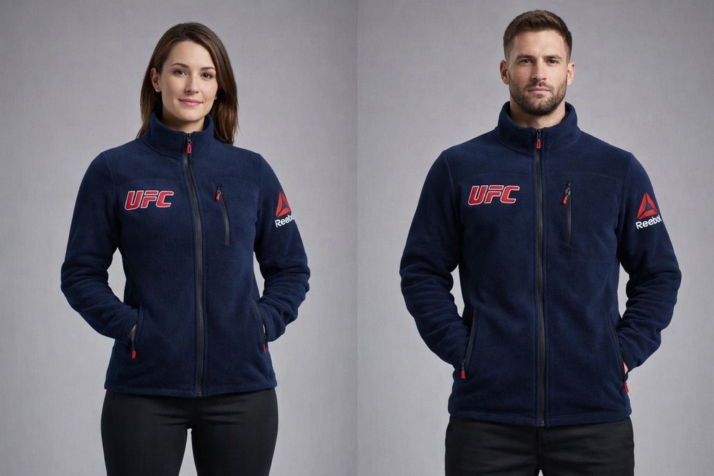 Unisex Siyah UFC Baskılı Sweatshirt - Görsel 3