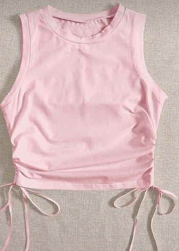 Diğer Pembe Mini Crop Atlet
