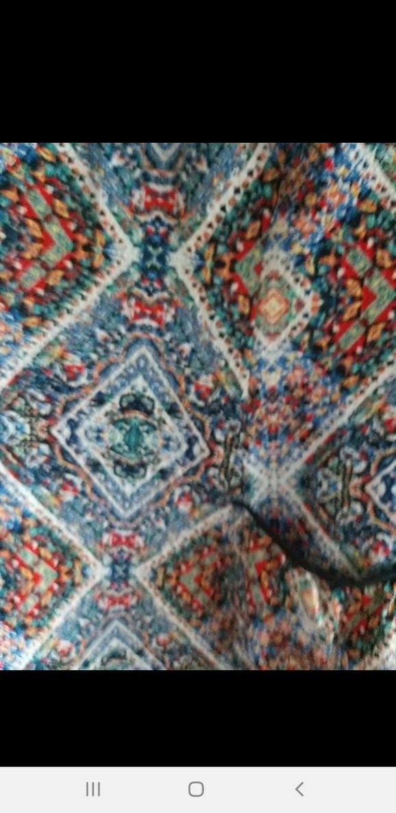 Bohem Çok Renkli Midi Elbise Dantel Detaylı - Görsel 3