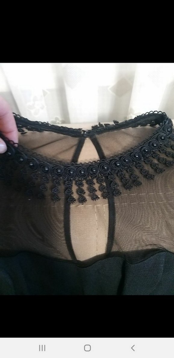 Dantel Detaylı Siyah Minii Kadın Elbise - Görsel 2