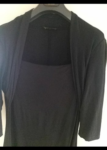 Uzun Siyah Drapeli Gotik Elbise - Görsel 4