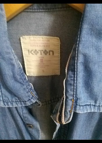 Düğmeli Mavi Denim Kadın Gömlek - Görsel 2