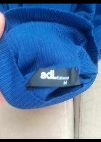 ADIL IŞIK Mavi Kadın Sade balıkçı Yaka İnce Kazak - Görsel 4