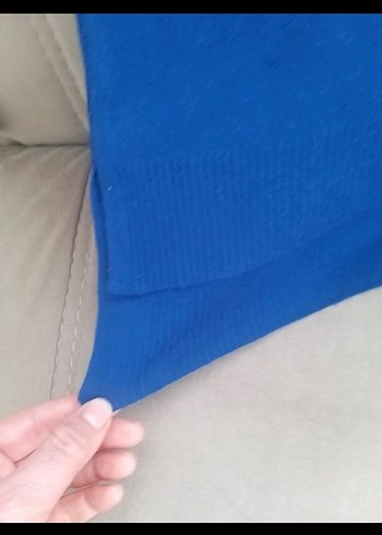 ADIL IŞIK Mavi Kadın Sade balıkçı Yaka İnce Kazak - Görsel 3