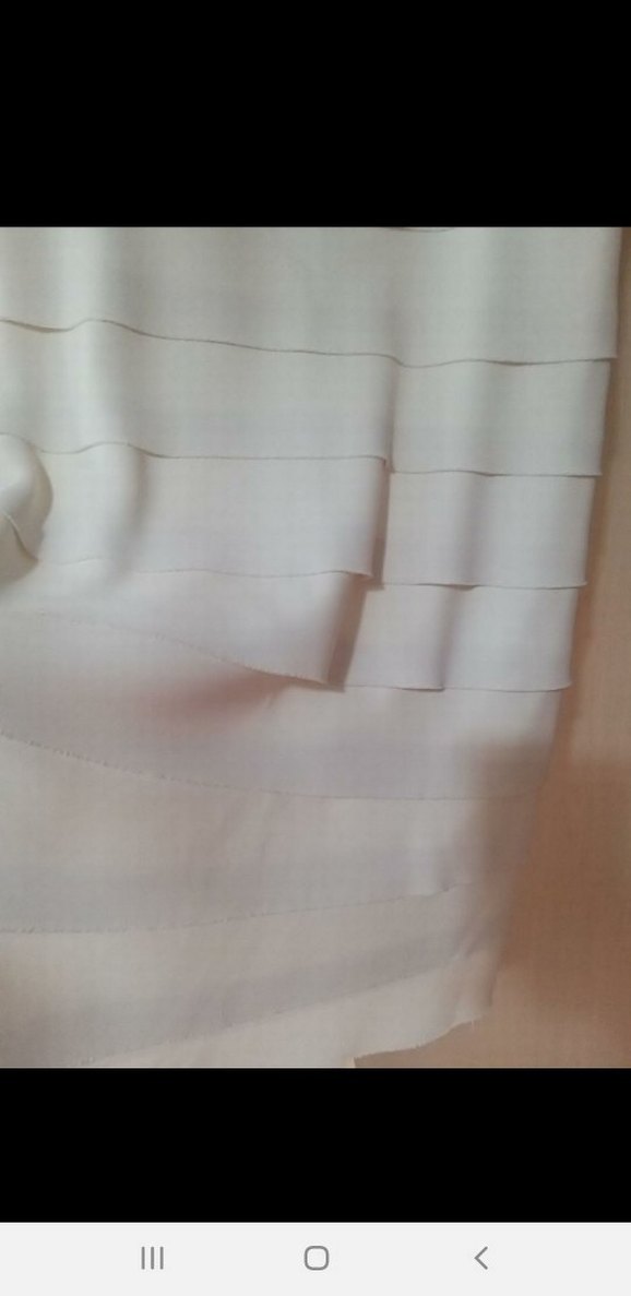 Beyaz Pilili Midi Elbise - Görsel 4