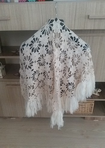 EL ÖRGÜSÜ çeyizlik üçgen   şal - Görsel 3