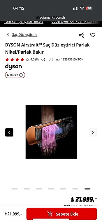 Beden Renk Dyson Airstrait