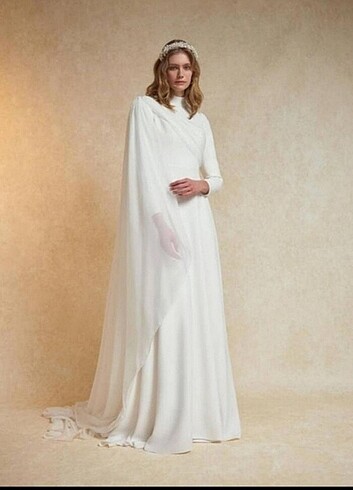 Tesettür nikah elbisesi