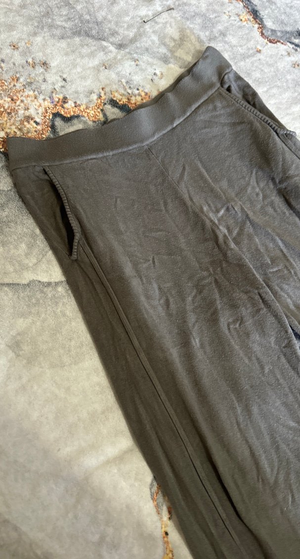 Gri Kadın Keten Salaş Pantolon - Görsel 3