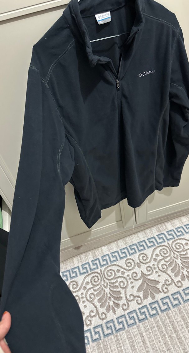 ORİJİNAL Erkek Siyah Fermuarlı Polar Sweatshirt - Görsel 3